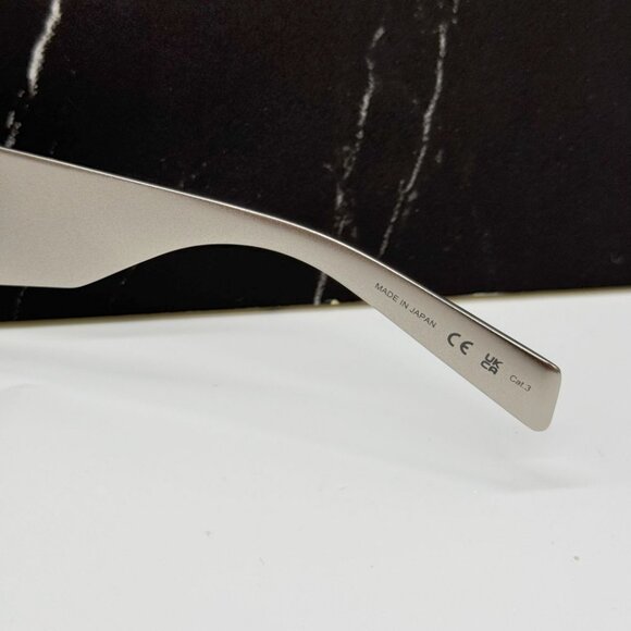 NEW  SL636 002 SAINT LAURENT SUNGLASSES UNISEX SILVER GREY METAL EYEWEAR - Picture 11 of 12